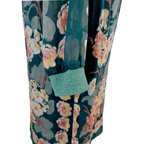 Anna Sui Green Vertical Garden Dress - Picture 7 of 11